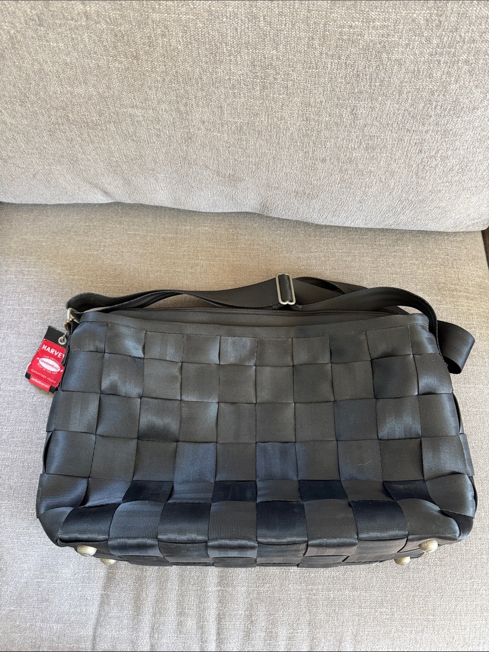 Harveys Black Woven Shoulder Bag